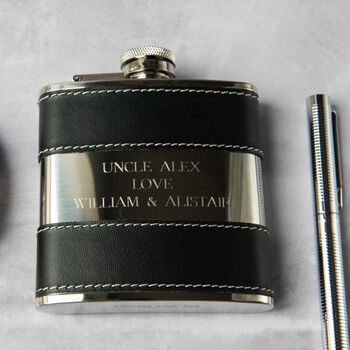 Personalised Engraved Hip Flask, 2 of 5
