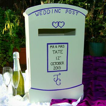 Wooden Personalised Wedding Post Box, 2 of 8