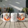Personalised Dog Mug Bulldog In An Autumn Wreath, thumbnail 2 of 2