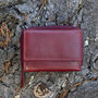 Women's Luxury Bordeaux Leather Small Trifold Purse Rfid Protected Personsalised, thumbnail 1 of 7