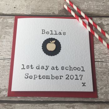 Personalised First Day At School Apple Card, 3 of 3