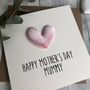 Personalised Happy Mother's Day Velvet Heart Card, thumbnail 2 of 3