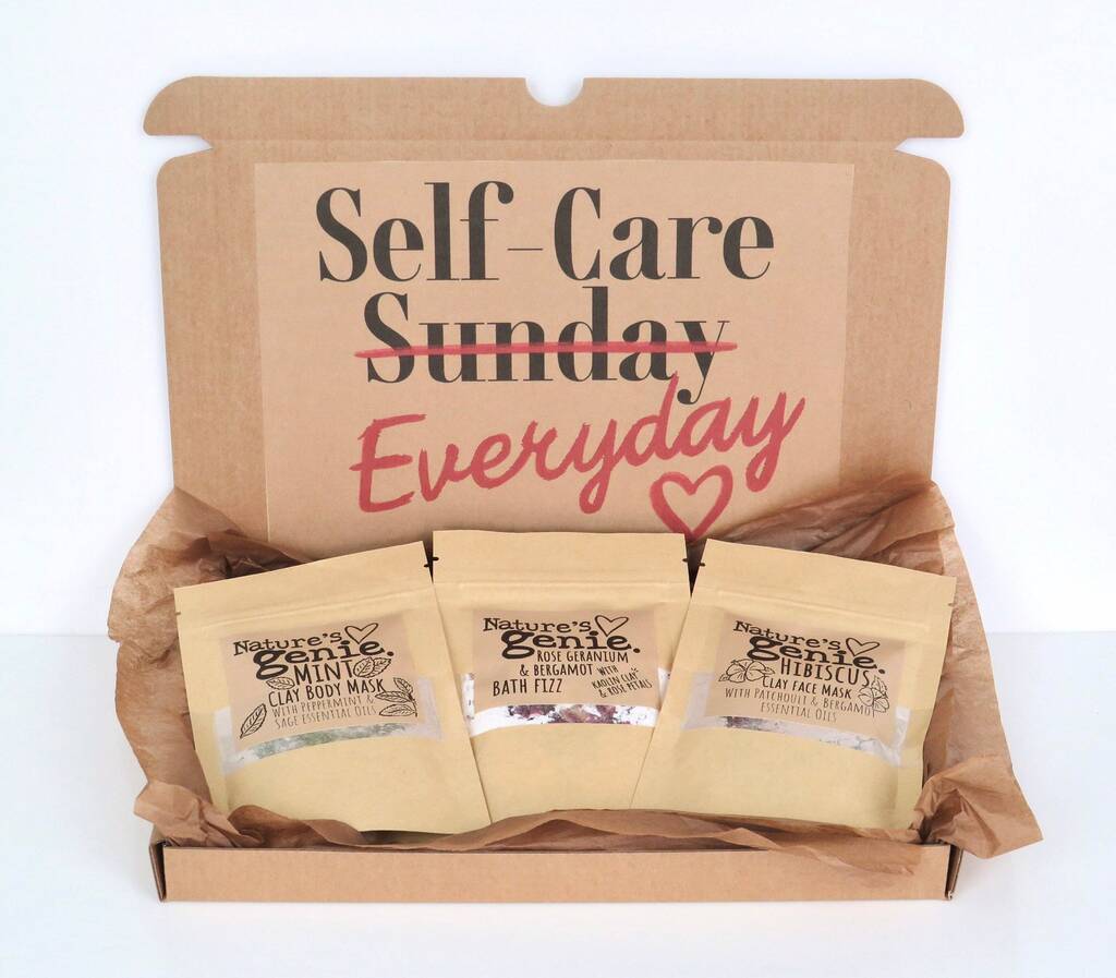 Natural Self Care Bath And Clay Mask Letterbox Gift, 1 of 4