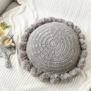 Floor Cushions With Pompom Details, 3 of 5