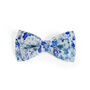 Ditsy Blue Silk Bow Tie, Pocket Square, Cufflinks, thumbnail 1 of 8