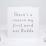 First Word Father's Day Card, thumbnail 3 of 4
