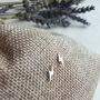 Sterling Silver 925 Lightning Bolt Ear Stud Earrings, thumbnail 2 of 8