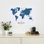 Personalised World Travel Map, thumbnail 1 of 12