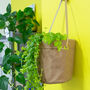 Brown Hanging Paper And Leather Planter Or Storage Bag, thumbnail 4 of 12