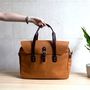 Leather Travel Laptop Briefcase Satchel, thumbnail 3 of 10