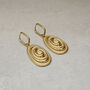 Oval Swirl Drop Earrings, thumbnail 8 of 8
