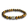 Men's Aston Villa Football Fan Tiger's Eye Bracelet, thumbnail 1 of 6