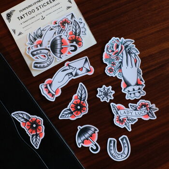 Traditional Style Tattoo Sticker Pack, 2 of 4