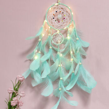 Pastel Colourful LED Baby Room Wall Deco Dream Catchers, 9 of 10