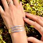 Sterling Silver Chunky Three Bar Hinged Cuff Bangle, thumbnail 2 of 8