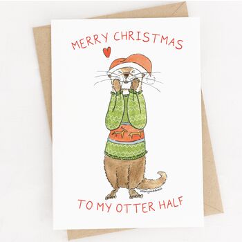 'To My Otter Half' Christmas Card, 2 of 4