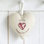 Personalised Hanging Heart Christmas Gift For Her, Mum, Grandma, thumbnail 2 of 12