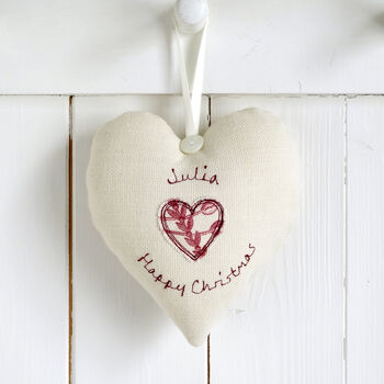 Personalised Hanging Heart Christmas Gift For Her, Mum, Grandma, 2 of 12