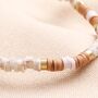 Brown And White Heishi Beaded Bracelet, thumbnail 2 of 3