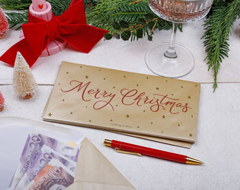 Christmas Money Envelopes With Star Design For Gift Cards, Concert Tickets And Vouchers, 2 of 3