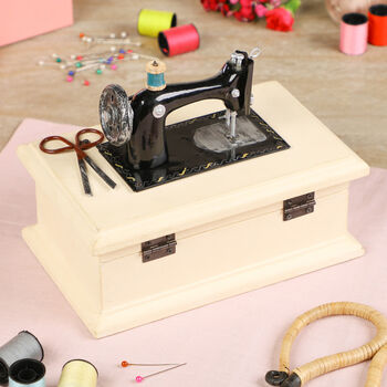 Personalised Vintage Sewing Machine Craft Box, 4 of 7
