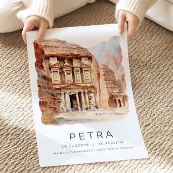 Petra Jordan Travel Landmark Art Prints, 3 of 7