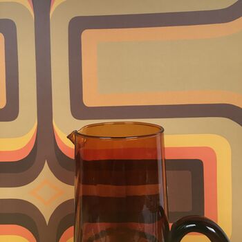 Retro Geometric Wallpaper Tan / Orange, 3 of 3
