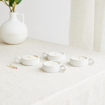 Scandi: Ceramic Tea Lights Box Of Four, 6 of 6