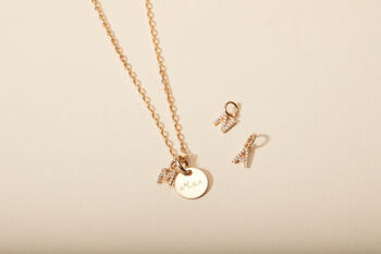 Mini Crystal Alphabet Necklace, 4 of 6