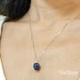Sterling Silver Blue Blueberry Necklace, thumbnail 2 of 4