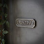 Iron 'Pantry' Door Plaque, thumbnail 2 of 2