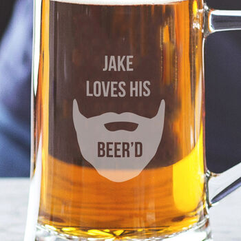Personalised 'Loves His Beer'd' Tankard, 2 of 2