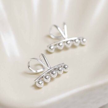 Sterling Silver Ball Ear Cuffs, 3 of 5