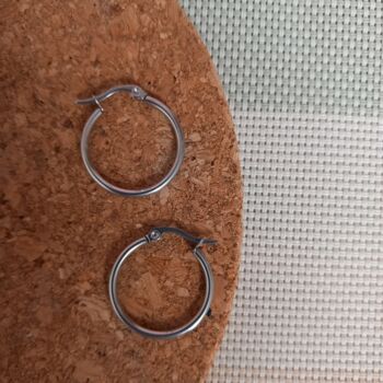 Hoop Earrings With Gemstone Effect Polo Charms, 2 of 4