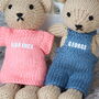 Personalised Hand Knitted Teddy, thumbnail 1 of 2