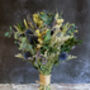 Dried Flower Wedding Bouquet With Dried Thistles, thumbnail 2 of 5