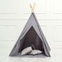 Grey Tipi Kids Teepee Tent Set With Floor Mat, thumbnail 1 of 3