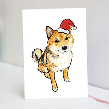 Shiba Inu Christmas Card, 3 of 7