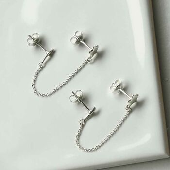 Sterling Silver Star And Lightning Double Studs, 5 of 6
