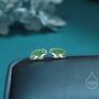 Sterling Silver Tiny Enamel Frog Stud Earrings, thumbnail 1 of 11