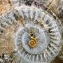 'The Ammonite' Accent Gold Plated Necklace, thumbnail 2 of 4