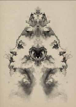 Rorschach Test Style Face V Print, 3 of 3