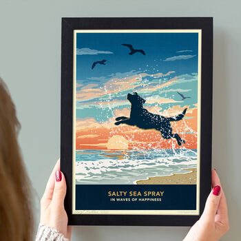 Seaside Labrador Print. Limited Edition Dog Lover Gift, 5 of 12