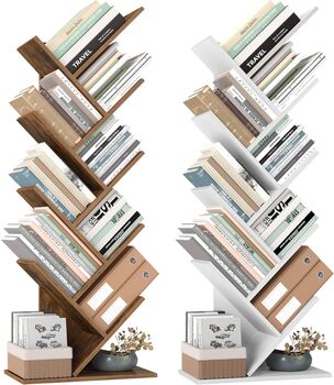Eight Tier Tree Bookshelf Bookcase Shelving Unit, 7 of 7