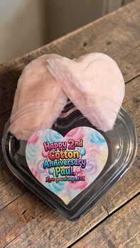 Personalised 2nd Anniversary Candy Floss Cake Gift, 6 of 11