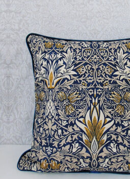 Blue Indigo Snakeshead William Morris 18' Cushion Cover, 7 of 8