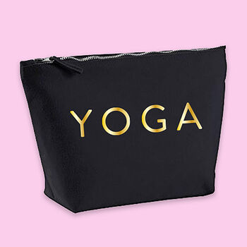 Gold 'Yoga' Pom Pom Make Up Bag, 2 of 4