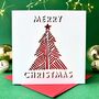 Papercut Tree Christmas Card, thumbnail 2 of 6