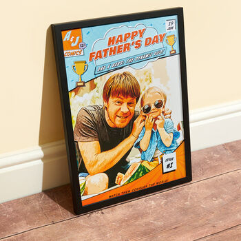 Personalised First Father's Day Poster Comic Style, 5 of 9