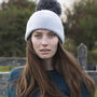 Soft Cashmere Women's Winter Pom Bobble Hat Gift Wrap, thumbnail 2 of 8